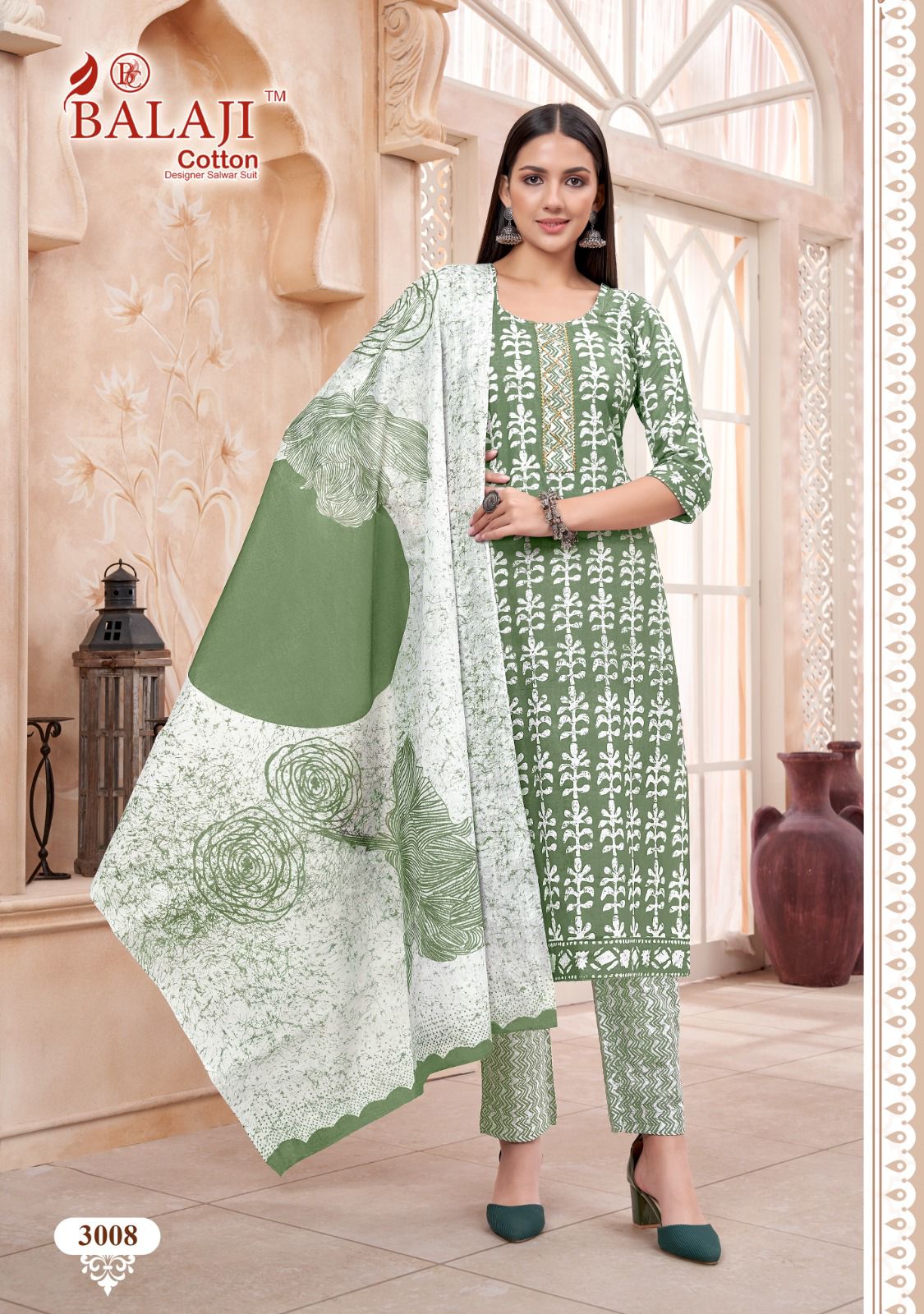 Balaji Battik Art Work Vol 3 Printed Cotton Dress Material Catalog